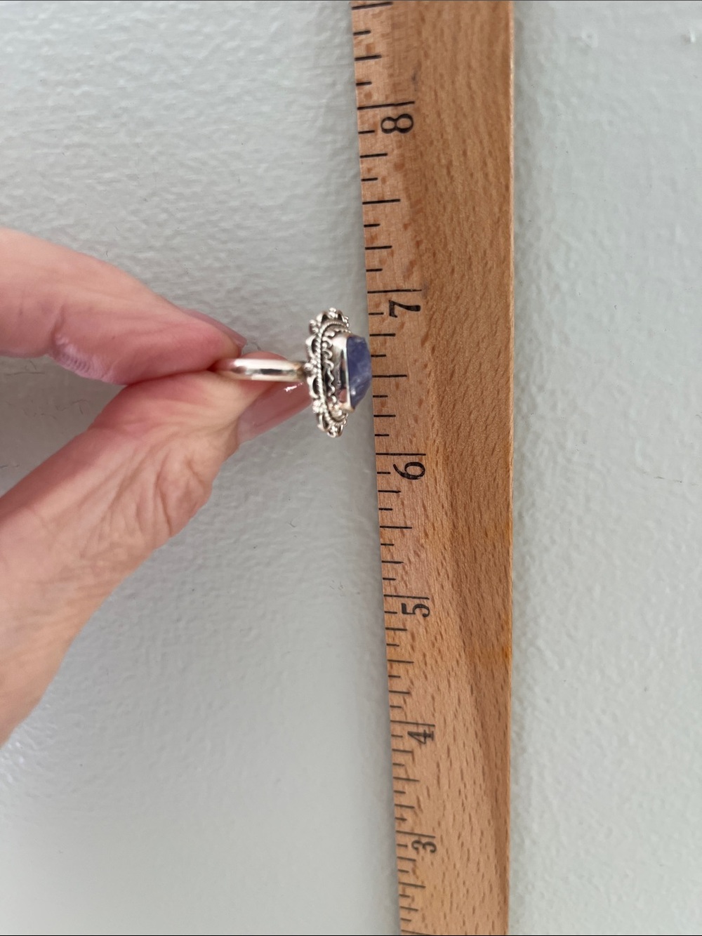 Sterling Silver Raw Tanzanite Stone Ring - Picture 5 of 5